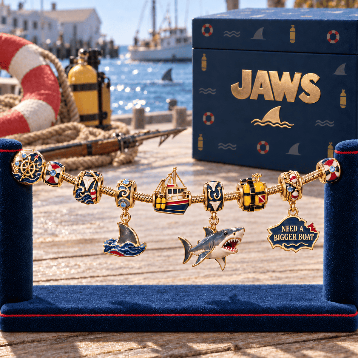 JAWS Gold Charm Bracelet Set HQH