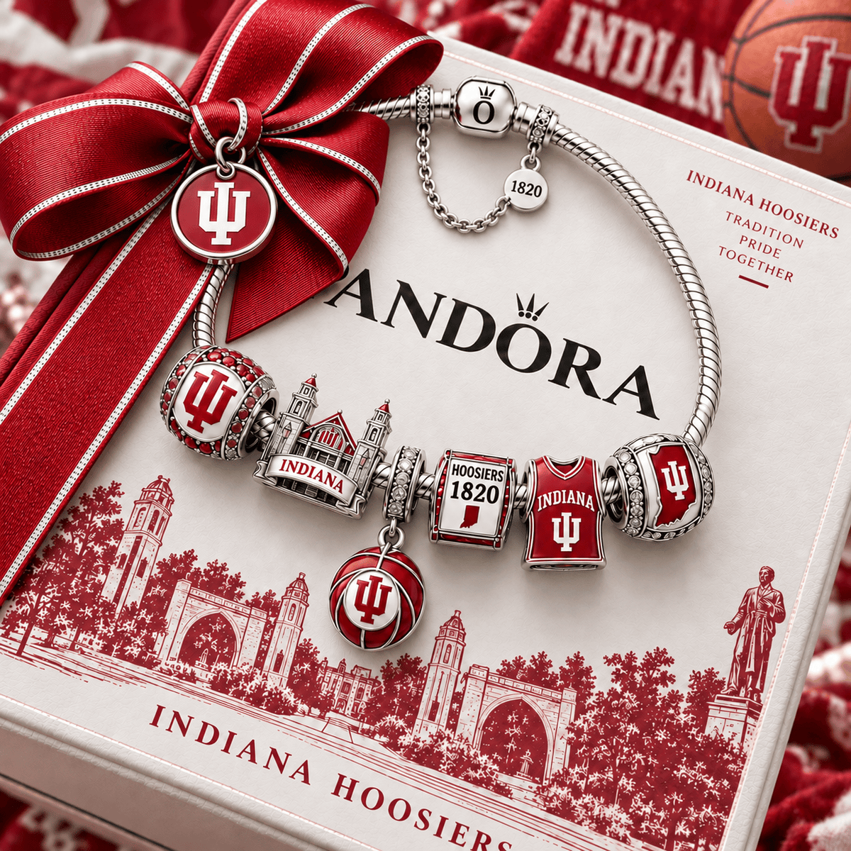 IDH Silver Charm Bracelet Set PTT