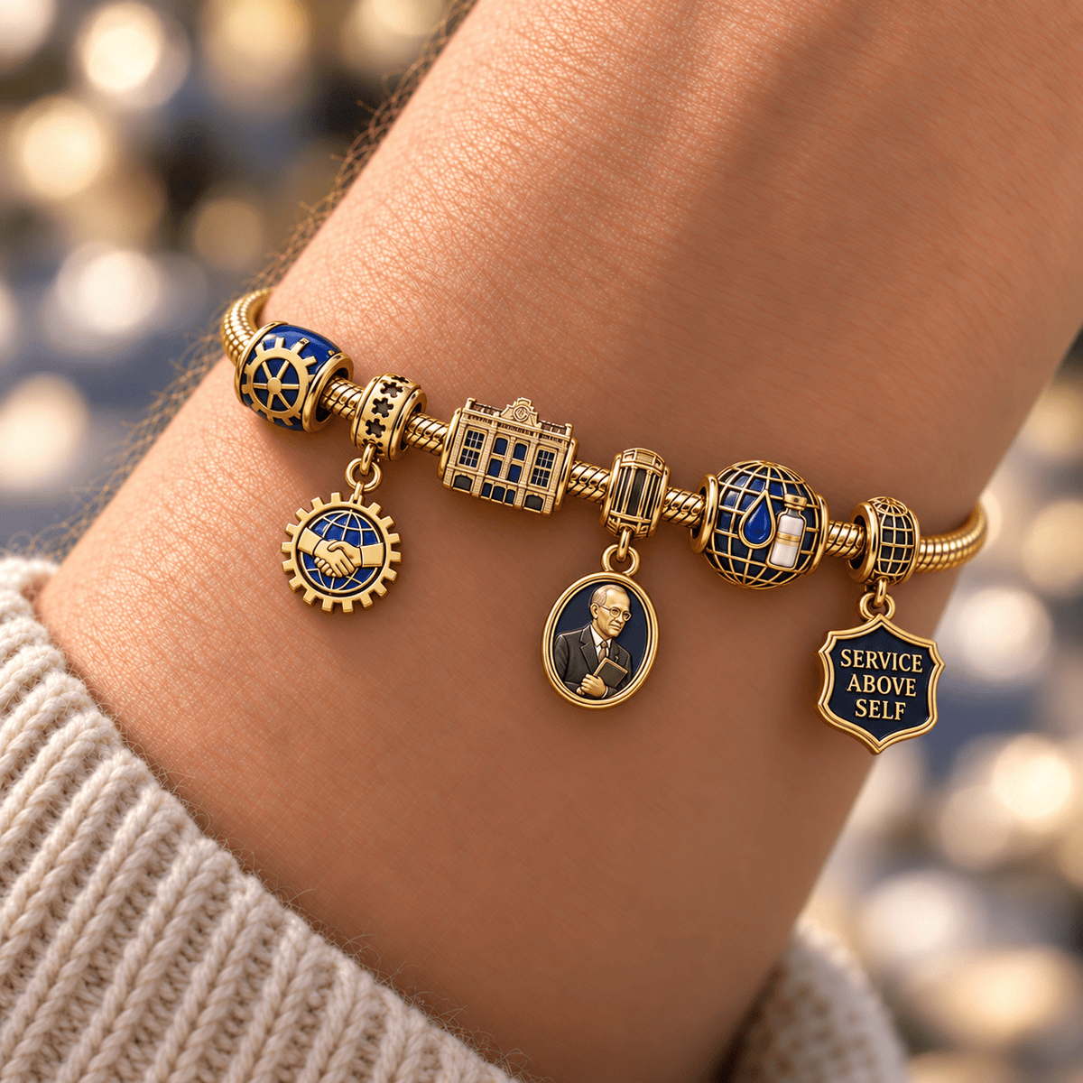 ROTI Gold Charm Bracelet Set HQH